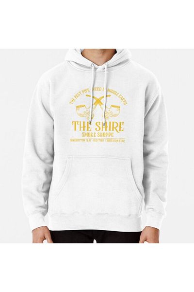 Hvit Stein Φούτερ με στάμπα The Shire Smoke Shoppe