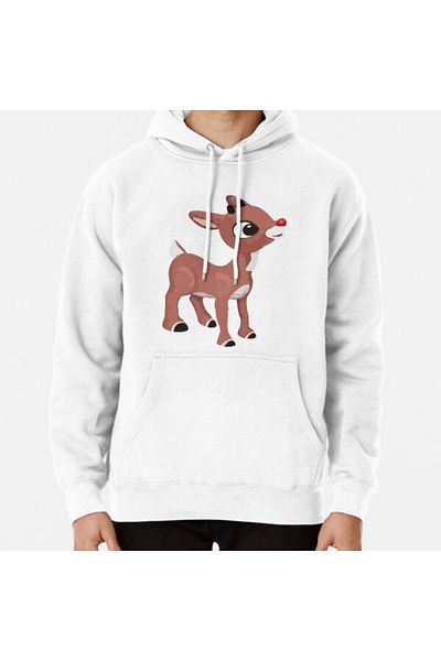 Hvit Stein Κλασικό φούτερ με στάμπα Rudolph GraphicLoveShop