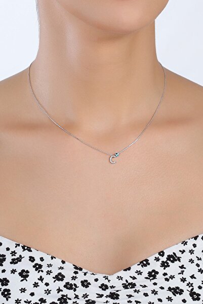 SARIASLAN C Harfli 925 Ayar Gümüş Kadın Kolye