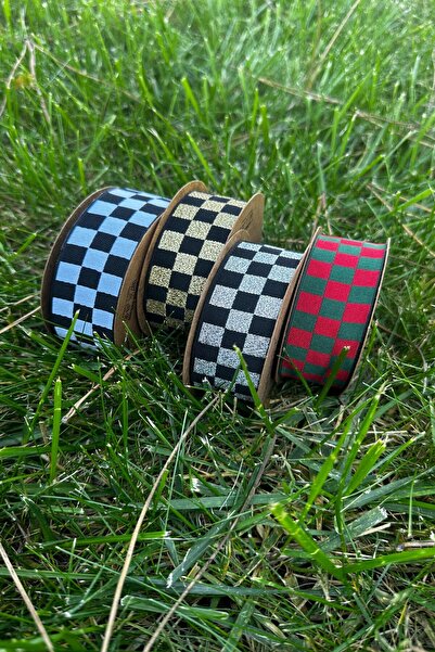 FANTASTIC KURDELE Set de panglici cu model de dama/cu carouri