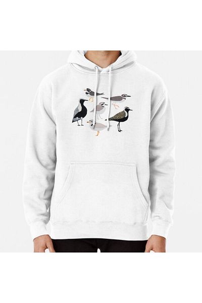 Hvit Stein Φούτερ με στάμπα Plethora of Plovers