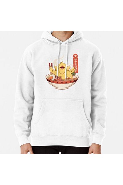 Hvit Stein Φούτερ με στάμπα Fat Chocobo Ramen