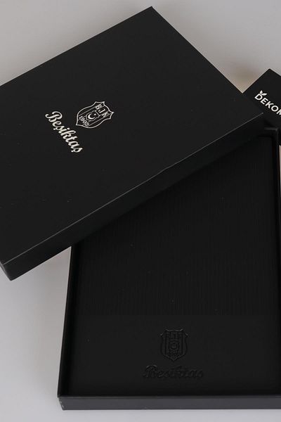 Beşiktaş Dekomus Licensed Beşiktaş Leather Agenda and Ballpoint Hybrid Pen Set