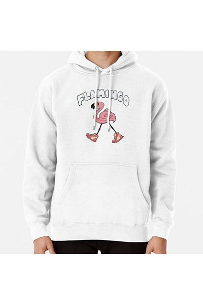 Hvit Stein Φούτερ Flamingo Boot Boy Flim Flam με στάμπα