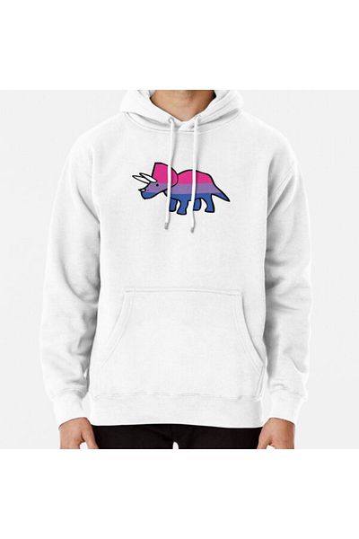 Hvit Stein Biceratops (Bisexual Triceratops) Printed Sweatshirt