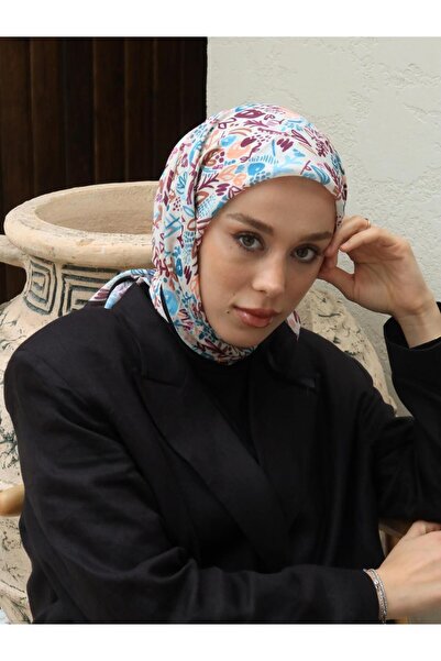 Modakaşmir Modern Flora Pattern Bamboo Scarf