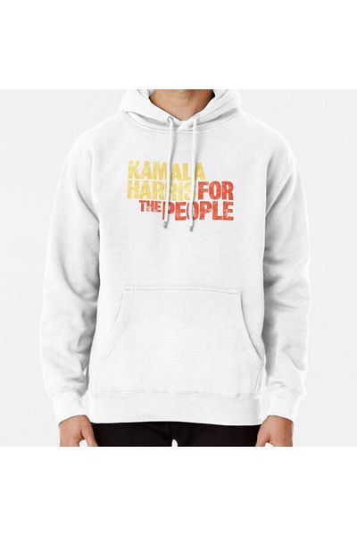 Hvit Stein Φούτερ με στάμπα της Kamala Harris for the People 2020 President Campaign