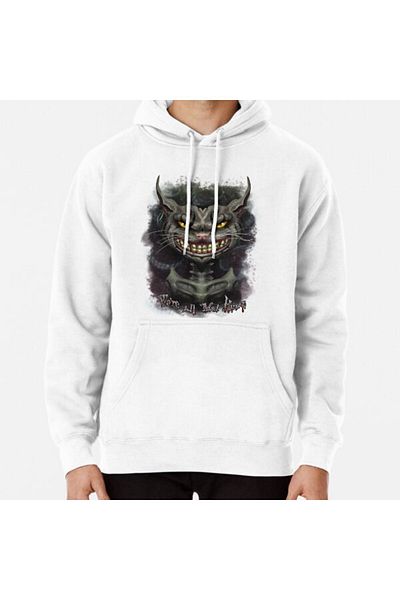 Hvit Stein Φούτερ με στάμπα CHESHIRE CAT