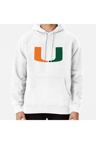 Hvit Stein Φούτερ με στάμπα U of Miami