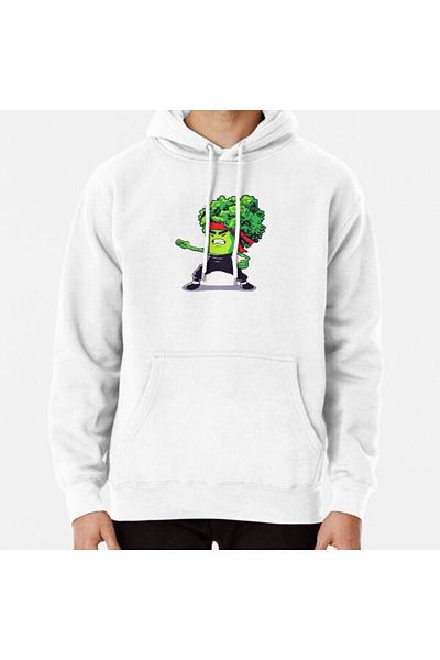 Hvit Stein Φούτερ με στάμπα Brocco Lee