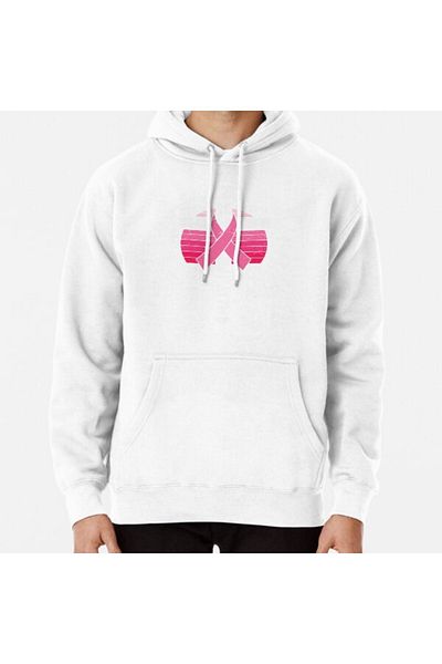 Hvit Stein Φούτερ με στάμπα Faith Retro Breast Cancer Awareness