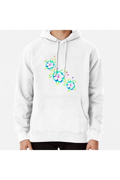 Hvit Stein Φούτερ με στάμπα Honu Turtles Tie Dyed