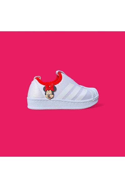 LİASSHOES silicon alb caracter detaliu fata mouse elastic parașuta pânză copii adidași pantofi sport