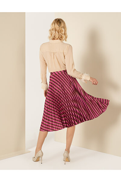 Pierre Cardin Pembe Pileli Etek 50253119-VR026