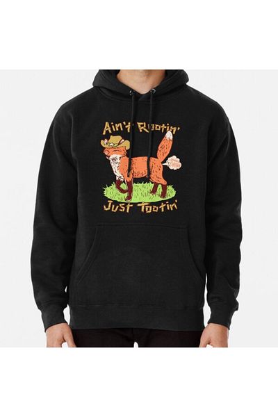 Hvit Stein Φούτερ με στάμπα Ain't Rootin' Just Tootin'