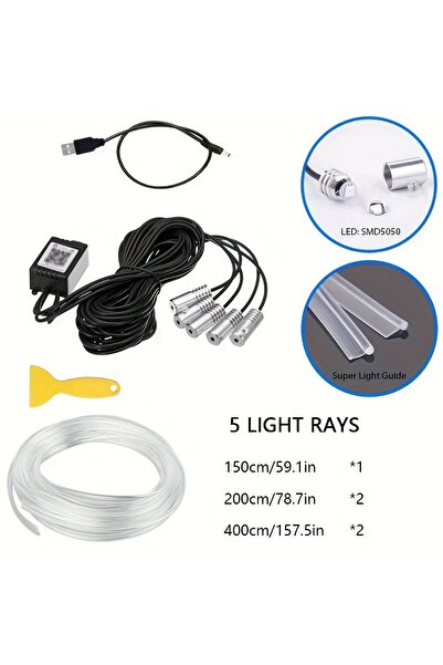 Choice USB Car Led Strip Lights Interior Lights RGB Ambient Lighting Kit Music Sync Functions USB Neon Ligh