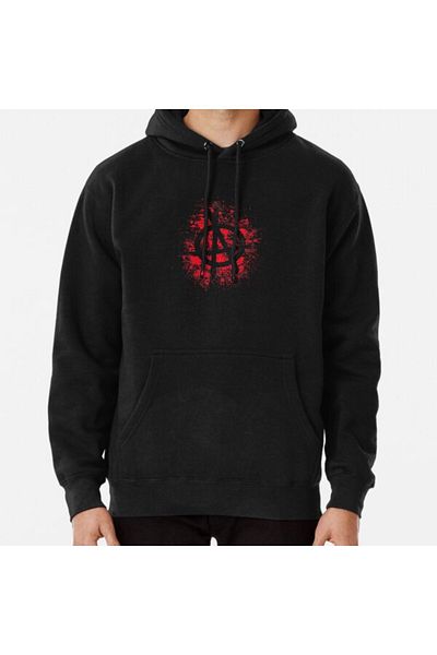 Hvit Stein Φούτερ με λογότυπο OPA Red Splatter