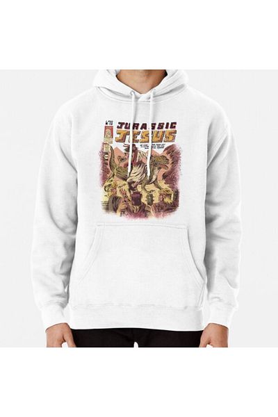 Hvit Stein Jurassic Jesus ​​Printed Sweatshirt