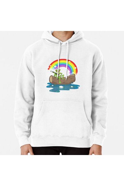 Hvit Stein Φούτερ με στάμπα Rainbow Connection