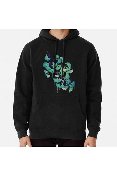 Hvit Stein Суитшърт с принт „That Ginkgo (in Green)“
