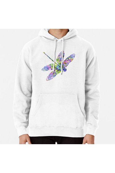 Hvit Stein Φούτερ με στάμπα Dragonfly