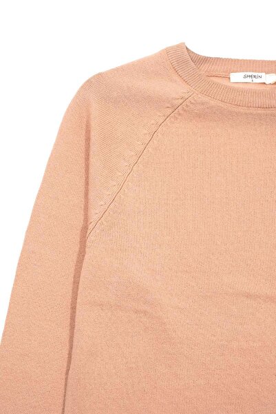 SHERIN Salmon Crew Neck Sweater