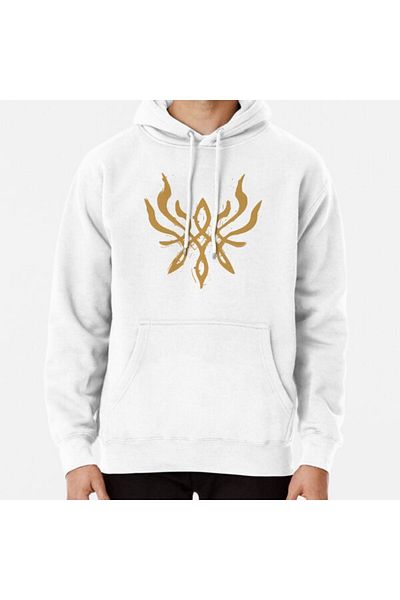 Hvit Stein Έμβλημα φωτιάς ™ : Three Houses - Byleth Crest of Flames (Χρυσό) Φούτερ με στάμπα