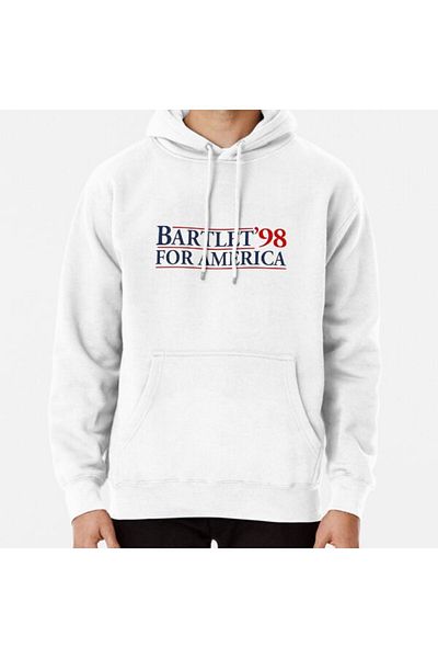 Hvit Stein Hanorac imprimat Bartlet For America