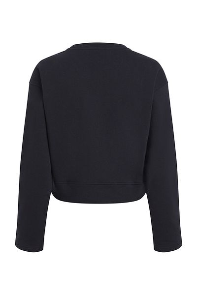 Calvin Klein Crew Pullover Crew Neck Black Women's Sweatshirt 000Qs7264Eub1