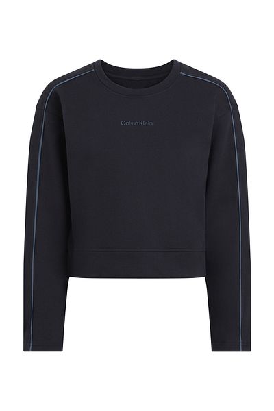 Calvin Klein Crew Pullover Crew Neck Black Women's Sweatshirt 000Qs7264Eub1