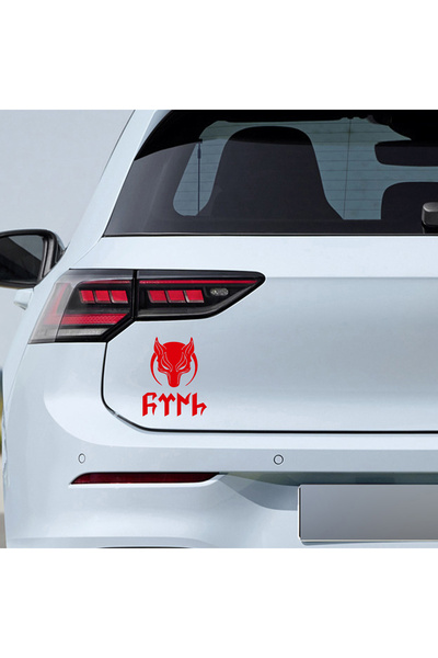 Sönmez Sticker Börü Sticker - Göktürkçe Türk Sticker - Oto Sticker - Araba St...