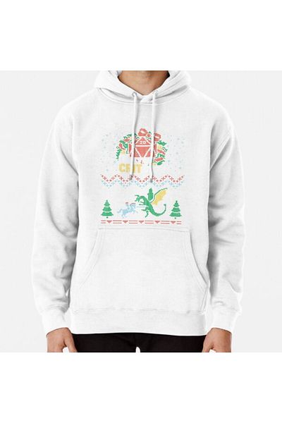 Hvit Stein Φούτερ με στάμπα Merry CRITmas