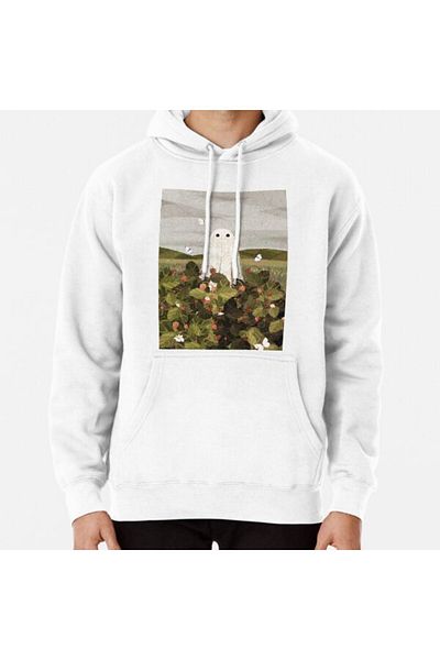 Hvit Stein Φούτερ με στάμπα Strawberry Fields