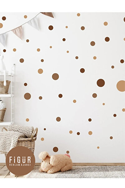 Figür Reklam Ajansı Brown Dots Wall Sticker / 192Pcs