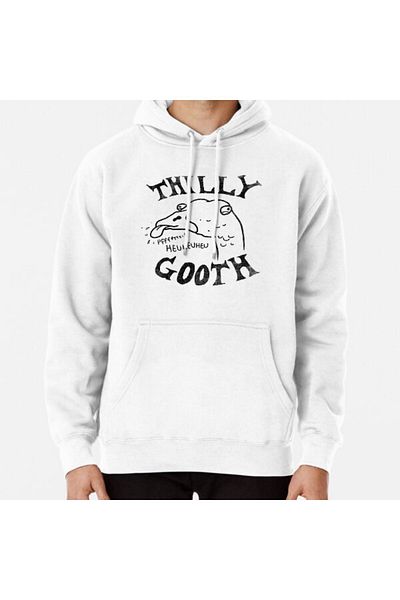Hvit Stein Φούτερ με στάμπα Thilly Gooth