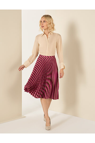 Pierre Cardin Pembe Pileli Etek 50253119-VR026