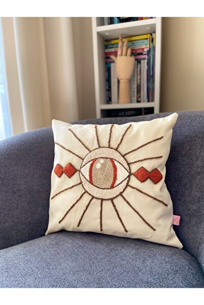 Les Passent Изпрана ленена калъфка за възглавница с перфориран мотив