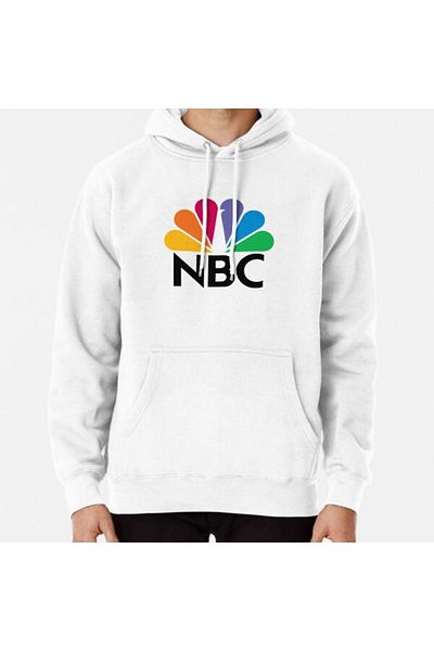 Hvit Stein Φούτερ με στάμπα NBC