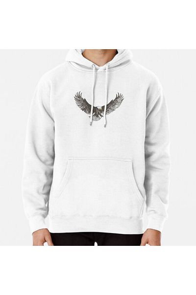 Hvit Stein Φούτερ με στάμπα Eagle swoop