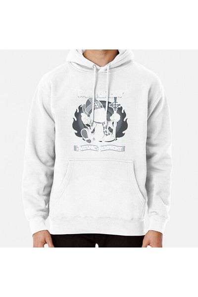 Hvit Stein Papa Ghost Vintage Patterned Satanic Symphony - Creepy Cute Goth Sweatshirt