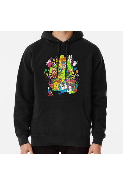 Hvit Stein Суитшърт с цветен принт на LSD
