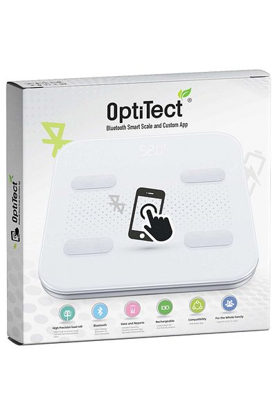 OptiTect ميزان ذكي، أبيض