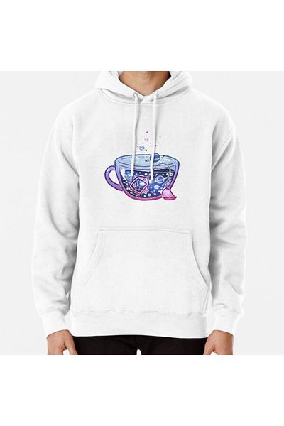 Hvit Stein Φούτερ με στάμπα Galaxy Tea