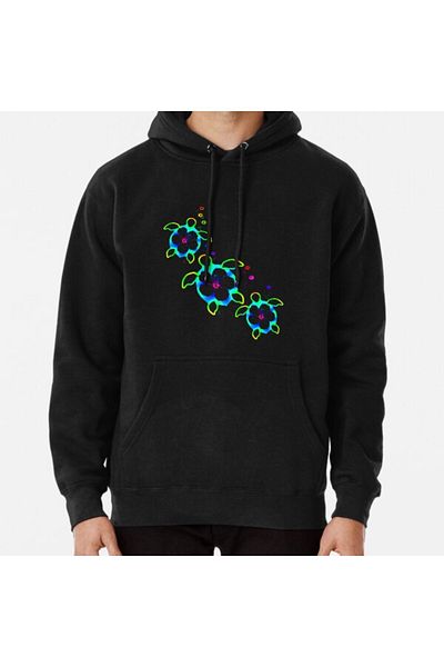 Hvit Stein Φούτερ με στάμπα Honu Turtles Tie Dyed