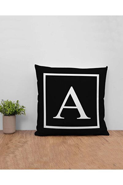 menesahome Față de pernă pentru scaun cu model cu litere A imprimată digital ...