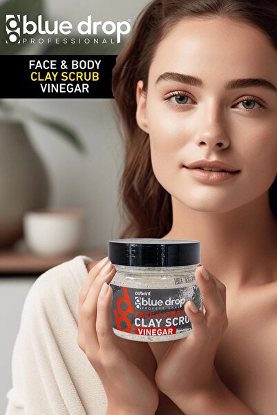 BLUE DROP مقشر للوجه والجسم بالطين مع الخل 480 مل