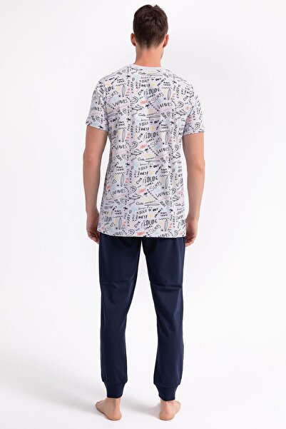 ROLY POLY 2738 Model Gray Father-Son Pajama Set