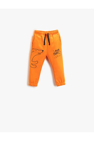 Koton Pantaloni de sport Jogger imprimați cu cravată în talie