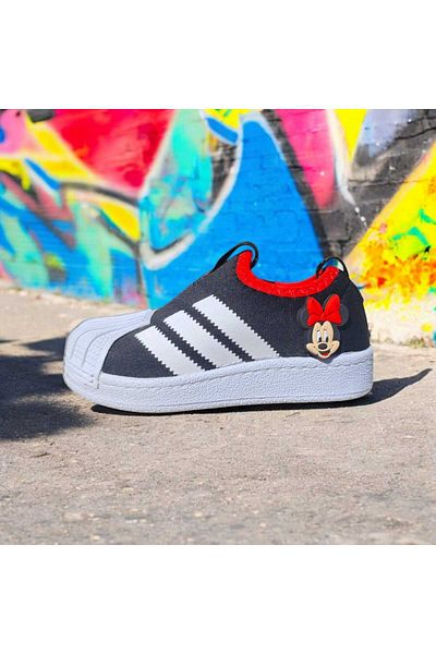 LİASSHOES silicon negru caracter detaliu șoarece copil elastic parașuta țesătură copii pantofi sport pantofi sport