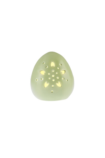 Karaca Ostern Deko-Schmuckstück aus Keramik, 14 cm, Grün, Dekoratif Figür